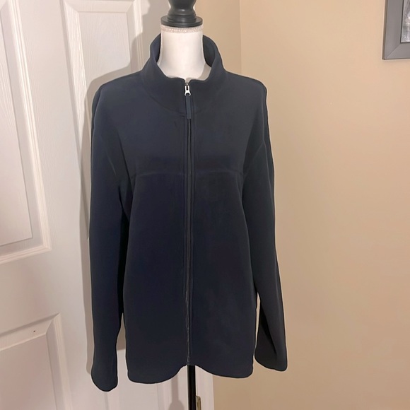 LL Bean Fleece Jacket - Navy Blue - Picture 1 of 4